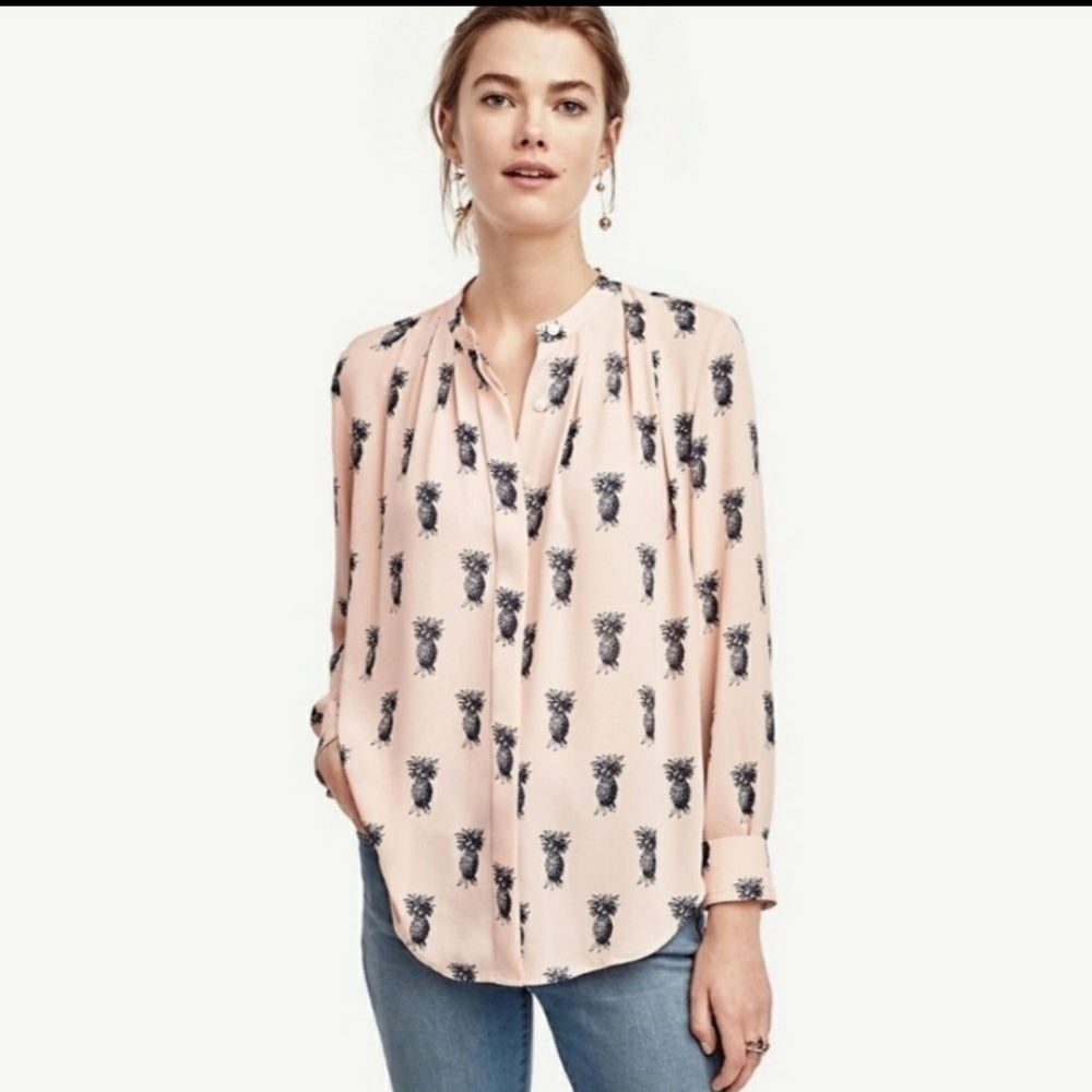 Ann Taylor Blouse - Pineapple Print